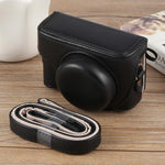 Étui en cuir intégral avec bandoulière pour caméra vlog Sony ZV-1F