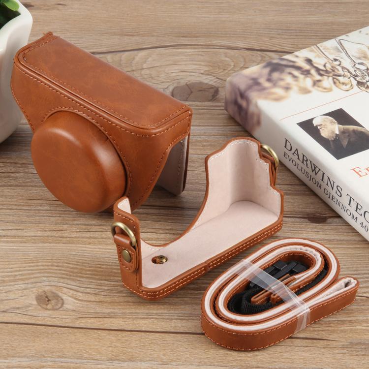 Étui en cuir intégral avec bandoulière pour caméra vlog Sony ZV-1F