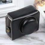 Étui en cuir magnétique intégral avec bandoulière pour caméra Sony ZV-1F (compatible avec les vlogs).