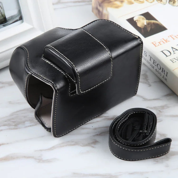 Étui rigide magnétique en cuir avec bandoulière pour appareil photo Nikon Z50/Z30 (boîtier complet).