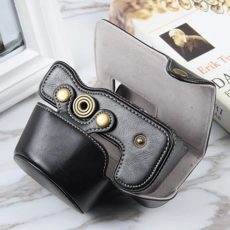 Étui rigide magnétique en cuir avec bandoulière pour appareil photo Nikon Z50/Z30 (boîtier complet).