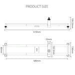 Rail de raccordement coulissant YELANGU YLG0119A de 60 cm avec boucle pour chariot, compatible avec appareils photo reflex et caméras vidéo.