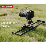 Rail de raccordement coulissant YELANGU YLG0119A de 60 cm avec boucle pour chariot, compatible avec appareils photo reflex et caméras vidéo.