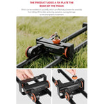 Rail de raccordement coulissant YELANGU YLG0119A de 60 cm avec boucle pour chariot, compatible avec appareils photo reflex et caméras vidéo.