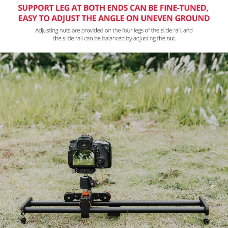 Rail de raccordement coulissant YELANGU YLG0119A de 60 cm avec boucle pour chariot, compatible avec appareils photo reflex et caméras vidéo.