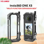 Étui à cadre étendu en métal YELANGU LW-ONE X3 pour Insta360 X3, LW-ONE X3