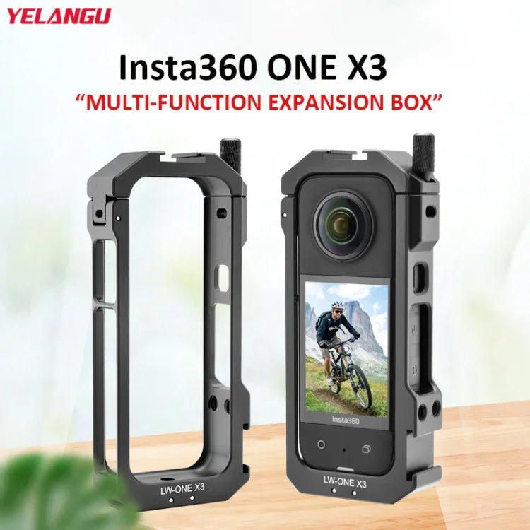 Étui à cadre étendu en métal YELANGU LW-ONE X3 pour Insta360 X3, LW-ONE X3