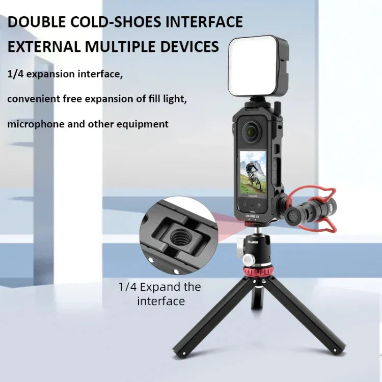 Étui à cadre étendu en métal YELANGU LW-ONE X3 pour Insta360 X3, LW-ONE X3