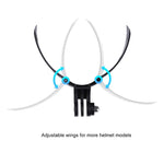 Kit de fixation pliable pour casque de téléphone avec caméra d'action, boucle en J, pince rotative et adaptateur.