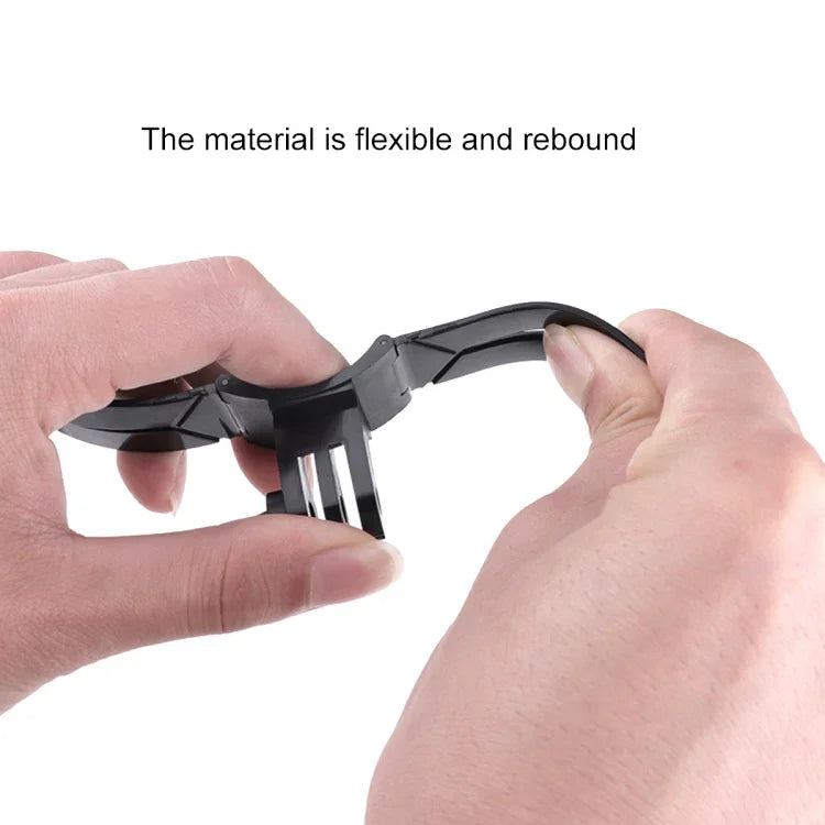 Kit de fixation pliable pour casque de téléphone avec caméra d'action, boucle en J, pince rotative et adaptateur.
