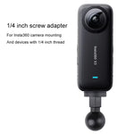Adaptateur de support à rotule ABS à vis de 25 mm (1/4 pouce)
