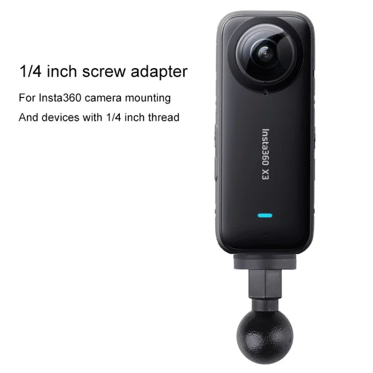 Adaptateur de support à rotule ABS à vis de 25 mm (1/4 pouce)