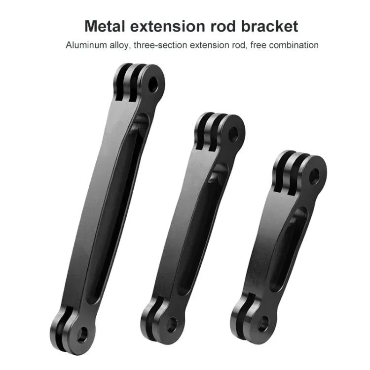 Bras d'extension articulé en aluminium 3 en 1 pour GoPro, Insta360, DJI et autres caméras d'action, 3 en 1