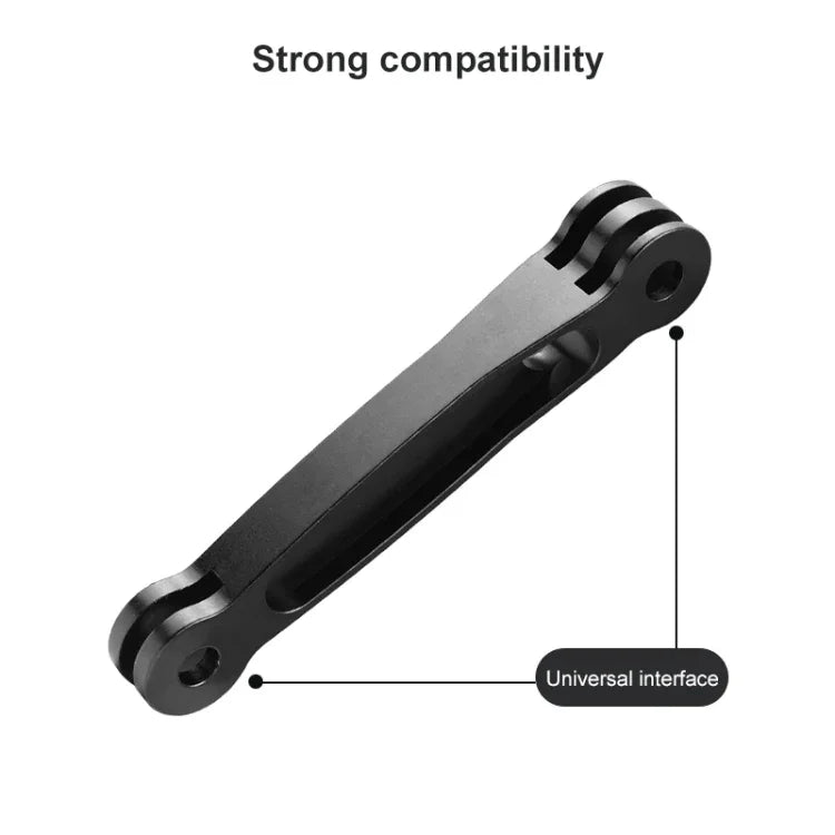Bras d'extension articulé en aluminium pour GoPro, Insta360, DJI et autres caméras d'action, longueur : 6,8 cm.