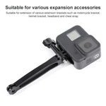 Bras d'extension articulé en aluminium pour GoPro, Insta360, DJI et autres caméras d'action, longueur : 6,8 cm.