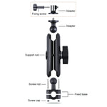 Support de guidon à rotule de 21 mm pour siège avant de voiture, avec adaptateur pour trépied et vis, compatible avec GoPro, Insta360, DJI et autres caméras d'action, 21 mm x 16,3 cm.