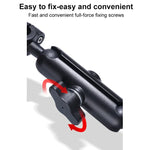 Support de guidon à rotule de 21 mm pour siège avant de voiture, avec adaptateur pour trépied et vis, compatible avec GoPro, Insta360, DJI et autres caméras d'action, 21 mm x 16,3 cm.