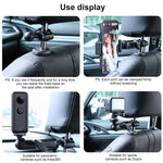 Support de guidon à rotule de 25 mm pour siège avant de voiture, avec adaptateur pour trépied et vis, compatible avec GoPro, Insta360, DJI et autres caméras d'action, 25 mm x 22 cm.