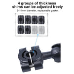 Support de guidon à rotule de 25 mm pour siège avant de voiture, avec adaptateur pour trépied et vis, compatible avec GoPro, Insta360, DJI et autres caméras d'action, 25 mm x 22 cm.