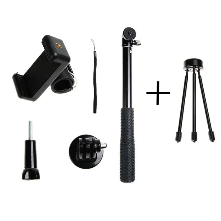 Support trépied pliable et multifonctionnel avec poignée de 30 à 93 cm, idéal pour les selfies, compatible avec GoPro, Insta360, DJI et autres caméras d'action, ainsi que les téléphones. Longueur : 30 à 93 cm.