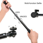 Support trépied pliable et multifonctionnel avec poignée de 30 à 93 cm, idéal pour les selfies, compatible avec GoPro, Insta360, DJI et autres caméras d'action, ainsi que les téléphones. Longueur : 30 à 93 cm.