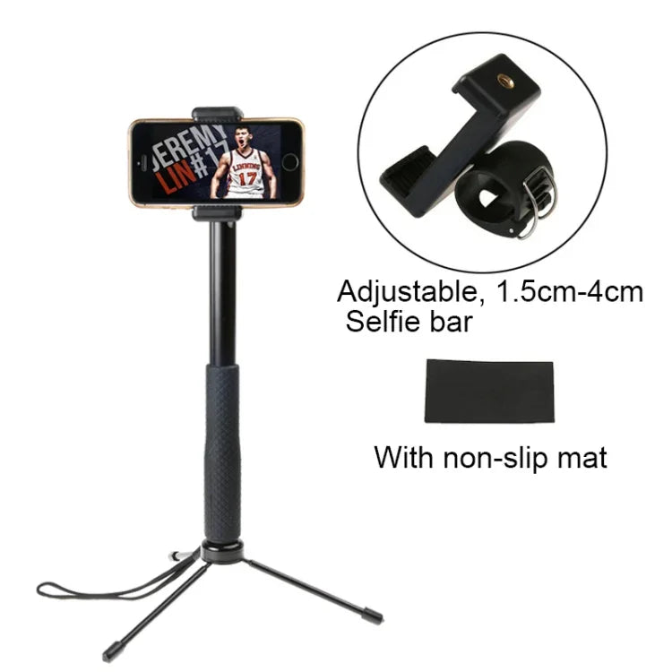 Support trépied pliable et multifonctionnel avec poignée de 30 à 93 cm, idéal pour les selfies, compatible avec GoPro, Insta360, DJI et autres caméras d'action, ainsi que les téléphones. Longueur : 30 à 93 cm.