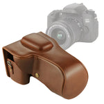 Étui intégral en cuir PU pour appareil photo Canon EOS 760D / 750D (objectif 18-135 mm), compatible avec l'EOS 760D.