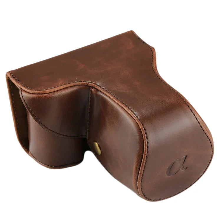 Étui intégral en cuir PU avec bandoulière pour appareil photo Sony NEX 7 / F3 (objectif 18-55 mm), pour Sony NEX 7 / F3, pour Sony NEX 7