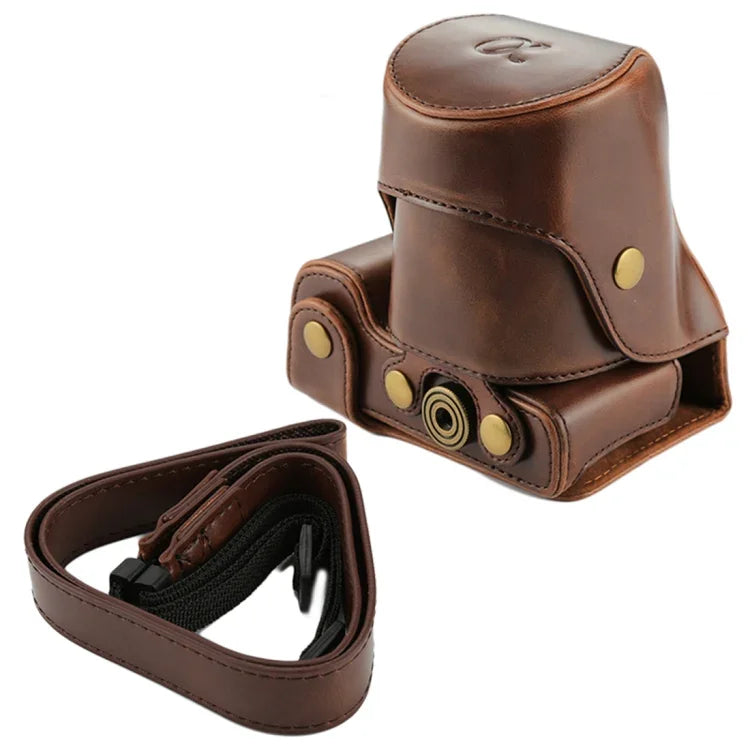Étui intégral en cuir PU avec bandoulière pour appareil photo Sony NEX 7 / F3 (objectif 18-55 mm), pour Sony NEX 7 / F3, pour Sony NEX 7