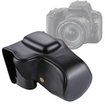 Étui intégral en cuir PU pour appareil photo Canon EOS 200D (objectif 18-55 mm), compatible avec EOS 200D