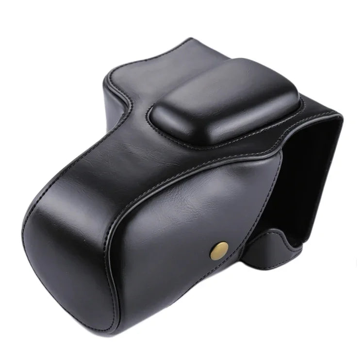 Étui intégral en cuir PU pour appareil photo Canon EOS 200D (objectif 18-55 mm), compatible avec EOS 200D