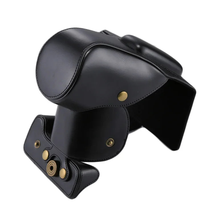Étui intégral en cuir PU pour appareil photo Canon EOS 200D (objectif 18-55 mm), compatible avec EOS 200D