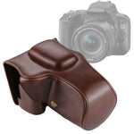 Étui intégral en cuir PU pour appareil photo Canon EOS 200D (objectif 18-55 mm), compatible avec EOS 200D