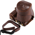 Étui intégral en cuir PU avec bandoulière pour appareil photo Sony NEX 5N / 5R / 5T (objectif 16-50 mm / 18-55 mm), pour Sony NEX 5N