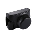 Étui intégral en cuir PU avec bandoulière pour appareil photo Panasonic Lumix GF7 / GF8 / GF9 (objectif 12-32 mm / 14-42 mm), pour Lumix GF7