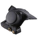 Étui intégral en cuir PU avec bandoulière pour appareil photo Panasonic Lumix GF7 / GF8 / GF9 (objectif 12-32 mm / 14-42 mm), pour Lumix GF7