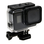 Boîtier étanche 30 m pour GoPro HERO6/5 + couvercle arrière creux avec fixation par boucle et vis, objectif non démontable (GP413), boîtier + couvercle arrière