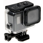 Boîtier squelette de protection pour GoPro HERO6/5 + coque arrière creuse avec fixation basique à boucle et vis, sans démontage de l'objectif, coque arrière creuse