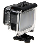 Boîtier squelette de protection pour GoPro HERO6/5 + coque arrière creuse avec fixation basique à boucle et vis, sans démontage de l'objectif, coque arrière creuse
