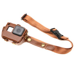 Étui en cuir PU pour GoPro HERO7 Black /6 /5 avec dragonne et boutons, cuir PU (marron), cuir PU (café), cuir PU (noir)