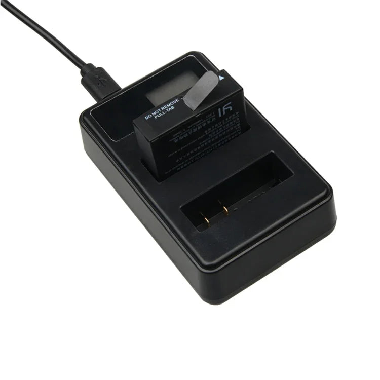 Chargeur double batterie avec écran LCD et câble USB pour caméra sport Xiaoyi 4K, affichage de la capacité de charge (XM47), chargeur de batterie avec écran LCD