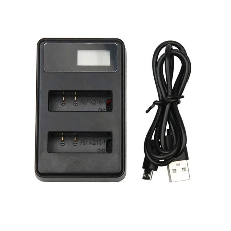 Chargeur double batterie avec écran LCD et câble USB pour caméra sport Xiaoyi 4K, affichage de la capacité de charge (XM47), chargeur de batterie avec écran LCD