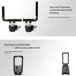 Support de plaque en L à dégagement rapide pour prise de vue verticale FITTEST FLN-D850 pour Nikon D850