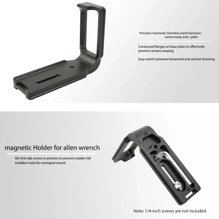 Support de plaque en L à dégagement rapide pour prise de vue verticale FITTEST FLN-D850 pour Nikon D850