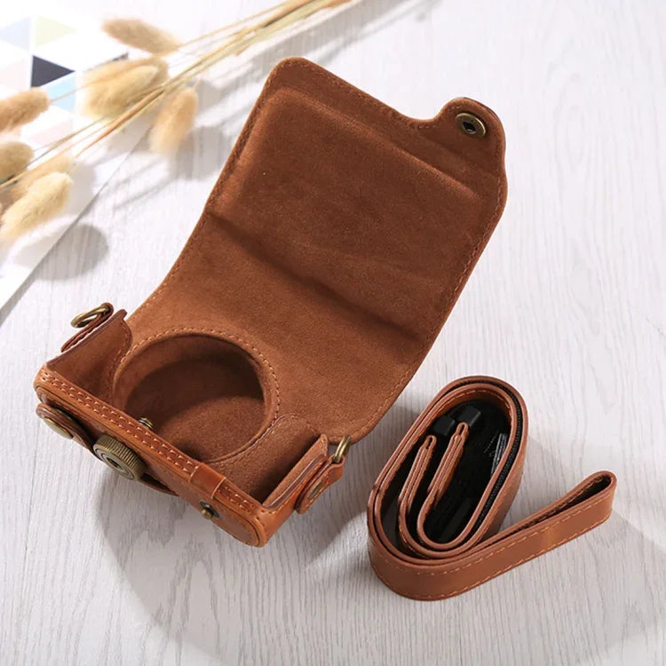 Étui intégral en cuir PU avec bandoulière pour appareil photo Canon G9X / G9X II, pour G9X