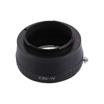 Adaptateur pour objectifs à monture AI vers monture NEX, compatible avec les appareils photo Nikon série AI et Sony série NEX.