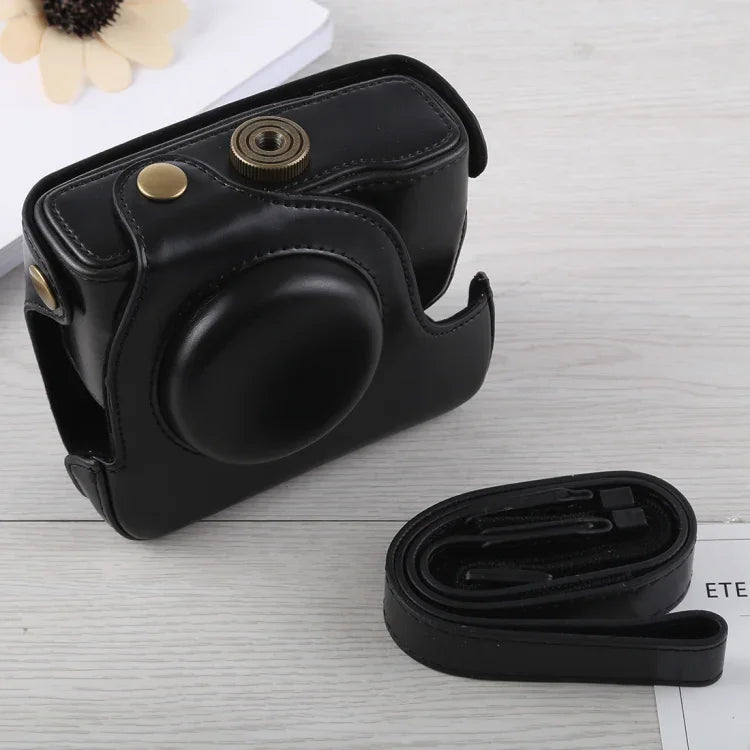 Étui intégral en cuir PU avec bandoulière pour appareil photo Canon G16