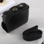 Étui intégral en cuir PU avec bandoulière pour appareil photo Canon G16
