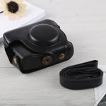 Étui intégral en cuir PU avec bandoulière pour appareil photo Canon G16