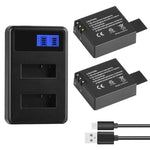 Chargeur double batterie avec écran LCD pour SJCAM SJ7000 / SJ6000 / SJ5000 / SJ4000, affichage de la capacité de charge, compatible avec SJCAM SJ7000